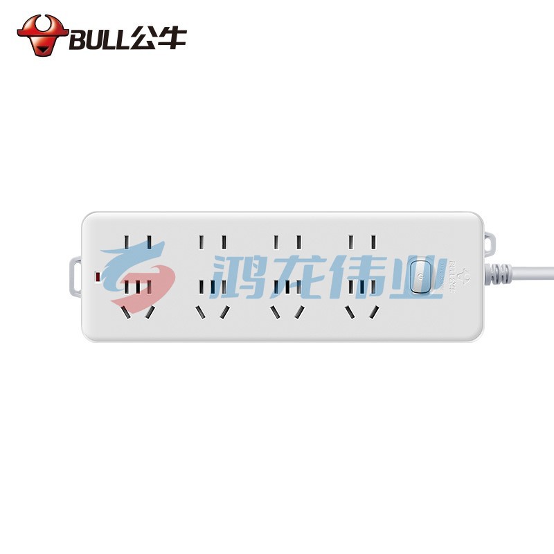 公牛(BULL) 新国标插座GN-403 8位总控全长5米 插线板/插排/排插/接线板/拖线板
