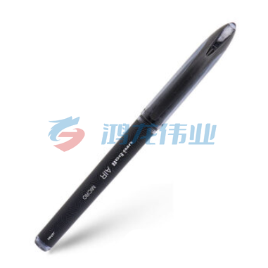 三菱uni-ball AIR签字笔UBA-188-M 顺滑草图笔绘图笔自由控墨黑科技学生0.5m 黑色 12支