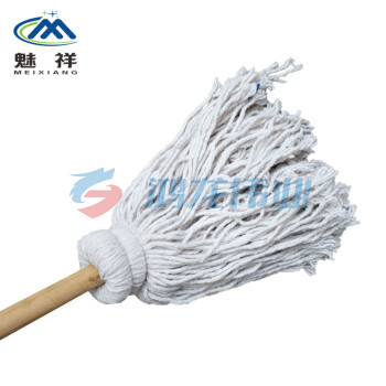魅祥 木柄白棉线拖把 吸水墩布线条地拖老式拖布