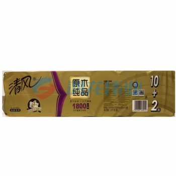 清风无芯卷纸 加厚 厕纸原木纯品1提 金装四层1800克*1提