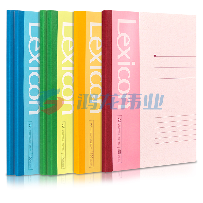 得力7655办公无线装订本(混)-100张-A5(本)