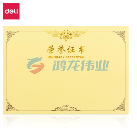 得力 3232 荣誉证书内芯 12K 单位:包 50张 黄色