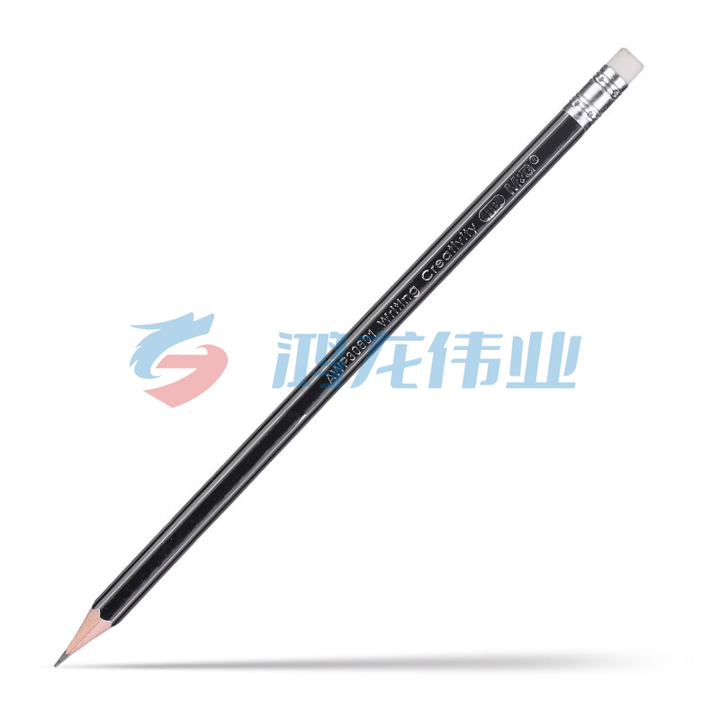 晨光 M＆G 银黑色抽条笔杆HB铅笔 AWP30801  12支/盒