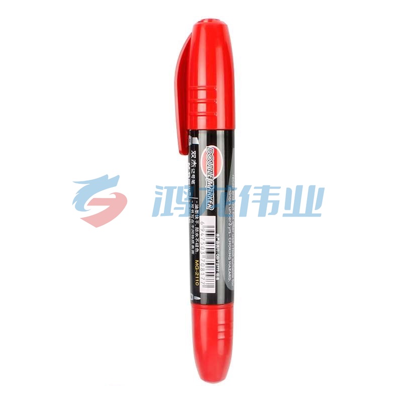 晨光 M＆G 大双头记号笔 MG-2110 粗头5.0mm 细头2.0mm (红色) 12支/盒