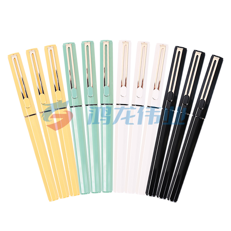 晨光 M＆G 拔帽初色直液式全针管中性笔 ARPB1801 0.5mm (黑色) 12支/盒 (笔杆混色)
