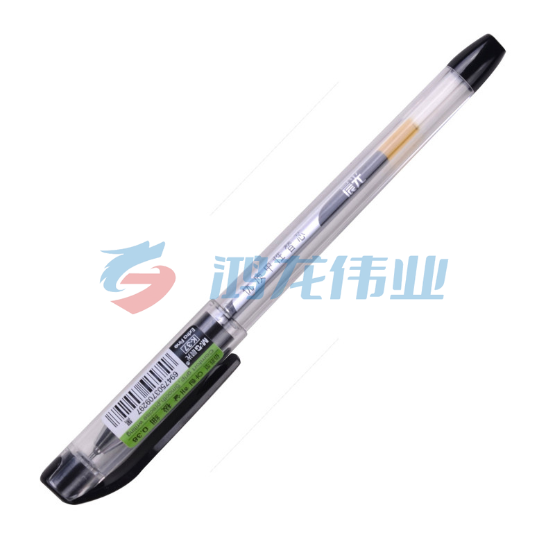 晨光 M＆G 拔帽中性笔 K-37 0.38mm (黑色) 12支/盒 (替芯 MG-6100)