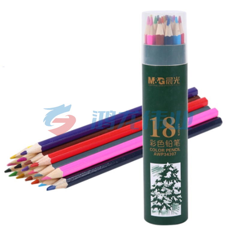 晨光 M＆G 18色PP筒装彩色铅笔 AWP34307 (18色) 18支/筒