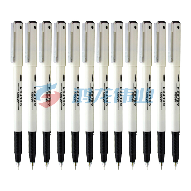 晨光 M＆G 拔帽中性笔 GP-1390 0.5mm (黑色) 12支/盒 (替芯：AGR640C3)(大包装)