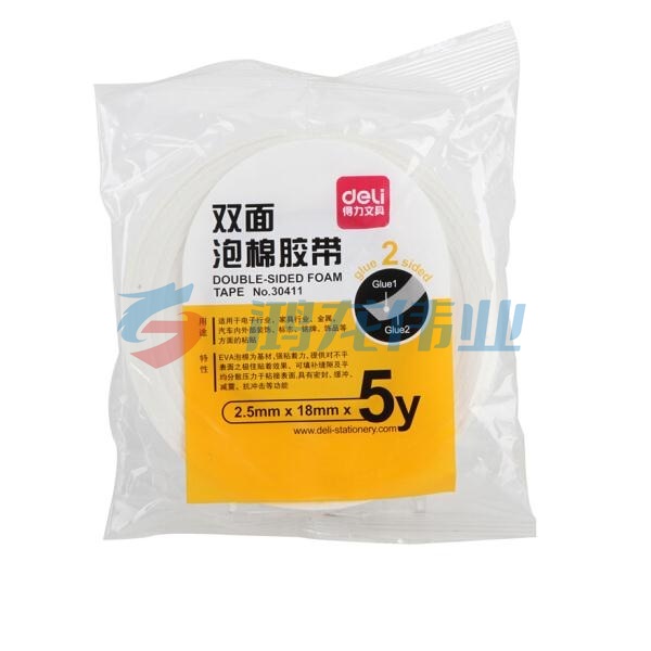 得力 30411带 18mmｘ5y袋装 1卷/袋
