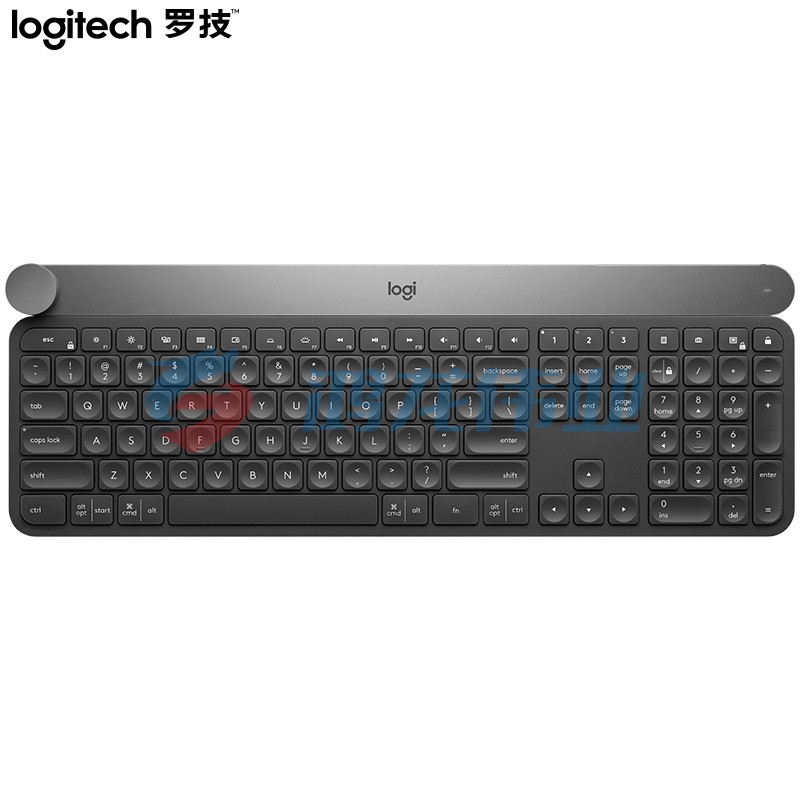 罗技(Logitech)Craft 键盘 无线蓝牙键盘 办公键盘 超薄 优联 深灰色 旗舰款 【Craft】无线蓝牙/超薄/带旋钮  (XTGM202307211318428)
