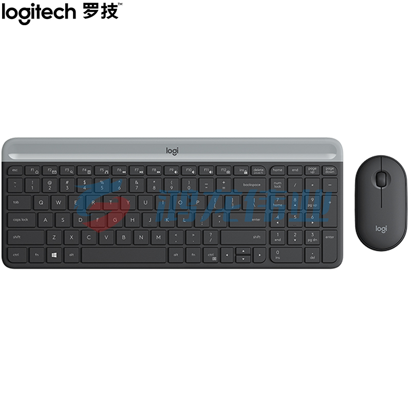 罗技(Logitech) MK470 键鼠套装 无线键鼠套装 超薄全尺寸 星空灰 带无线2.4G接收器   (XTGM202307211314073)