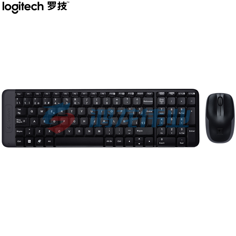 罗技(Logitech)MK220 键鼠套装 无线键鼠套装 办公键鼠套装 黑色 带无线2.4G接收器 (XTGM202307211316523)