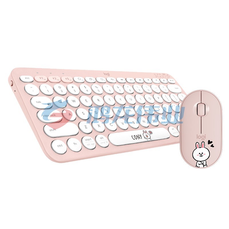 罗技(Logitech) LINE FRIENDS系列Pebble 无线蓝牙鼠标+K380蓝牙键盘 -可妮兔 (XTGM2023072113183213)