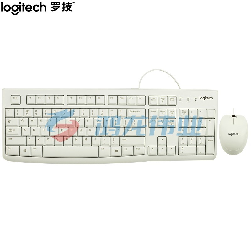 罗技(Logitech)MK120 键鼠套装 有线键鼠套装 办公键鼠套装 电脑键盘 联想全尺寸 白色 (XTGM202307211318414)