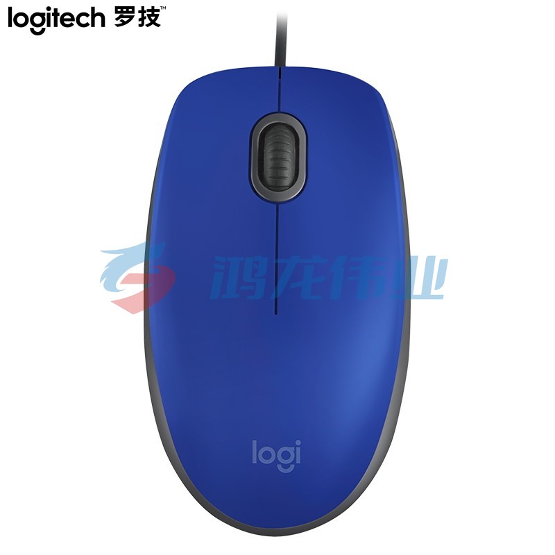 罗技(Logitech)M110 鼠标 有线鼠标 办公鼠标 静音鼠标 对称鼠标 蓝色 (XTGM202307211314458)