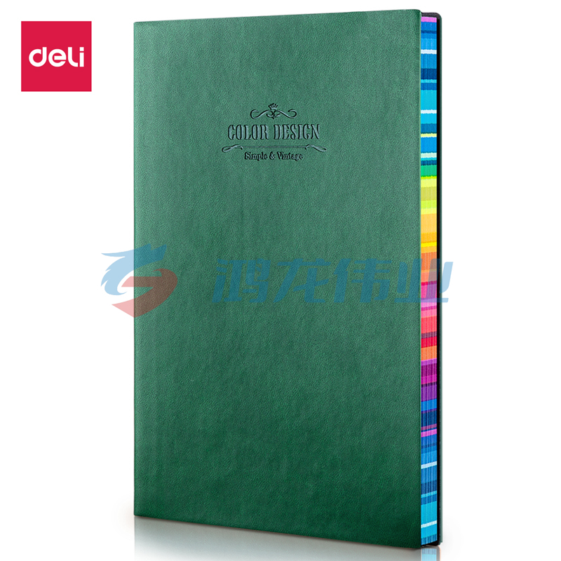 得力(deli) 3183活力系列皮面本(绿色)