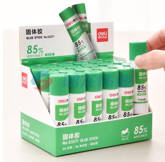 得力53271植物固体胶(白色)(9g/支 24支/盒 )
