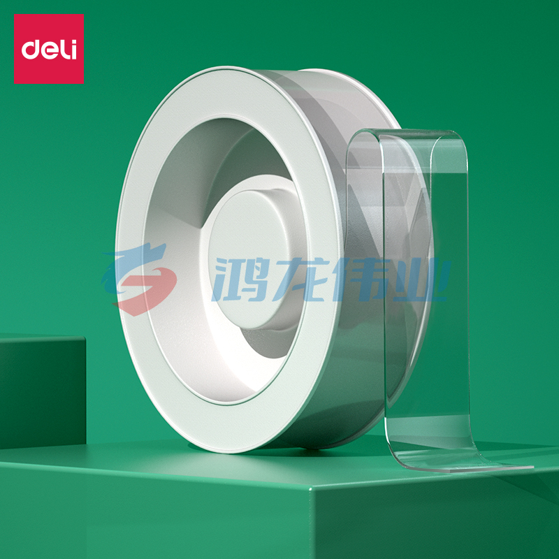得力33601双面透明胶带(3cm*3m*1mm)(透明)(1卷/盒)
