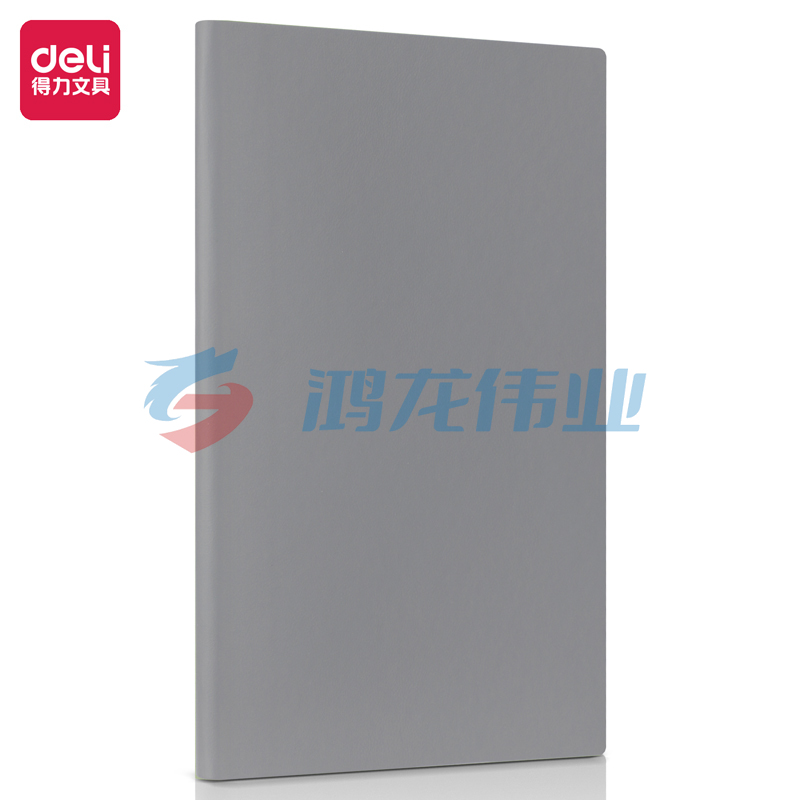 得力(deli)25K/80张灰色笔记本子日记本 22297