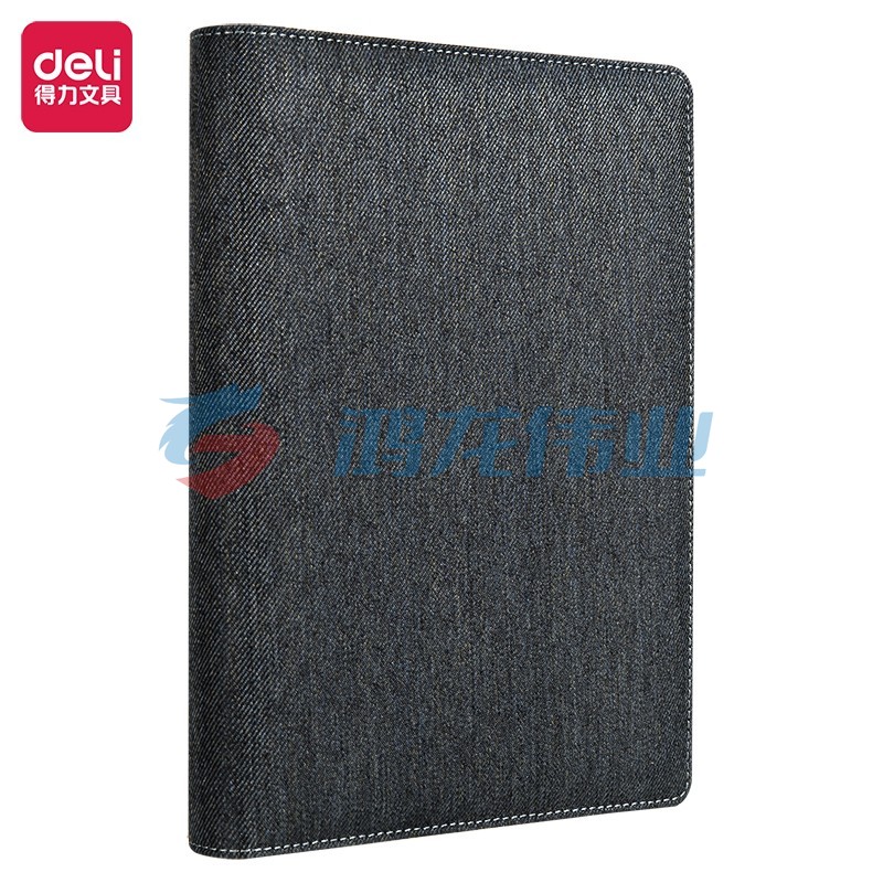得力(deli)22275 25K/120张布艺活页本 笔记本 内芯可替换 黑色 TJHX08151621267265