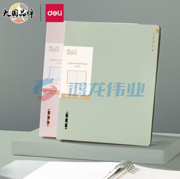 得力(deli)NS316-A A5/40张活页本 可拆卸夹具 抹苔绿 TJHX08151550199990