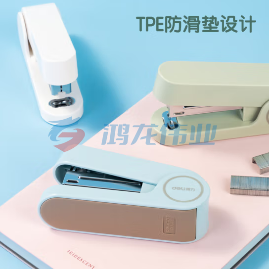 得力(deli)TA302 12#办公订书机 马卡龙色 适配24/6或26/6订书钉 绿色    WLSZ08010947356368