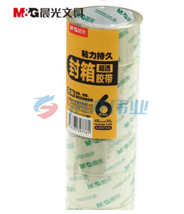 晨光(M&amp;G) AJD97336 48mm*30y*50um 高透明封箱胶带 6卷/筒(单位：筒)