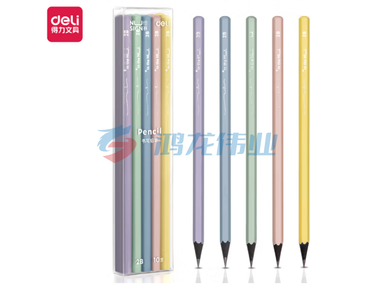 得力(deli)NS724纽赛2B彩色铅笔 六角杆 10支/盒装pcyg-230714092520