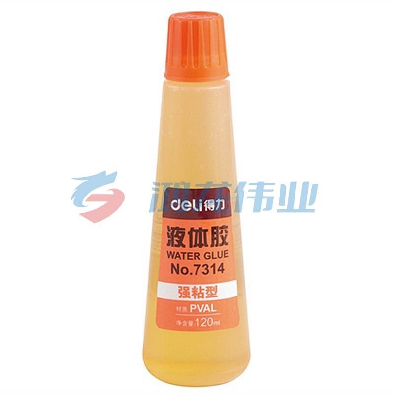 得力(deli) 7314 液体胶水 120ml(黄色)12瓶/盒  (单位：盒)