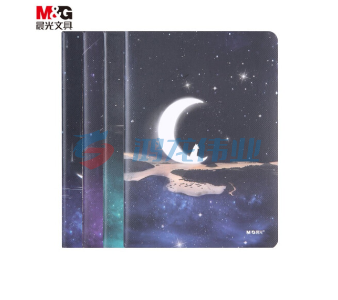 晨光(M&amp;amp;G)文具5 0K/48页学生笔记本 办公记事本笔记本子 狸想月系列日记本缝线本 8本装APYFOM94.