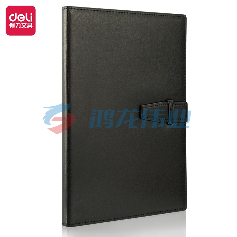 得力3334高级记事本-120张-16K-250mm*175mm(黑)