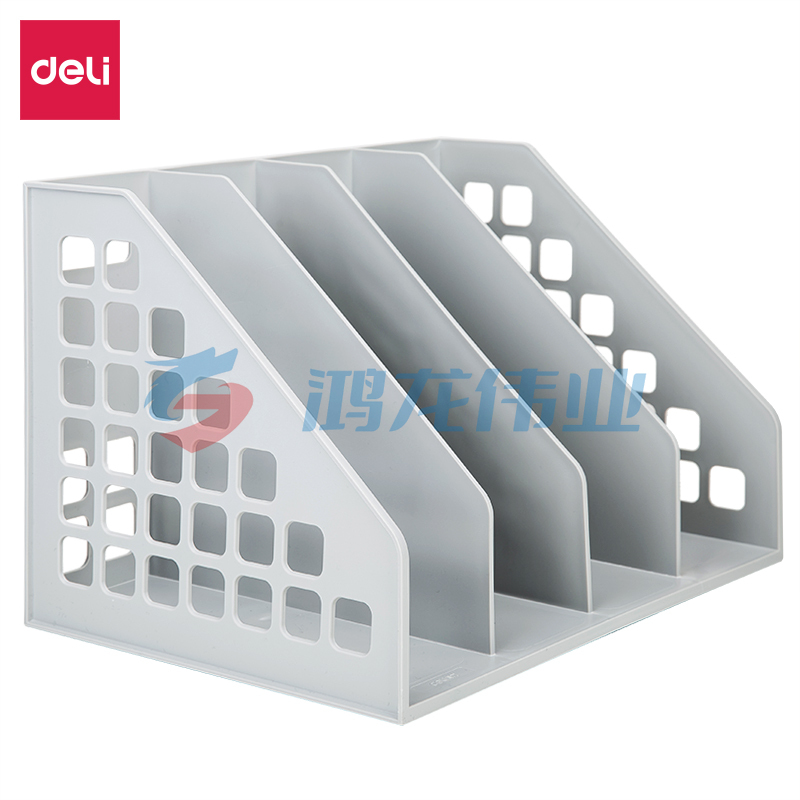 得力(deli) 9840四联一体文件框(浅灰色)(个)
