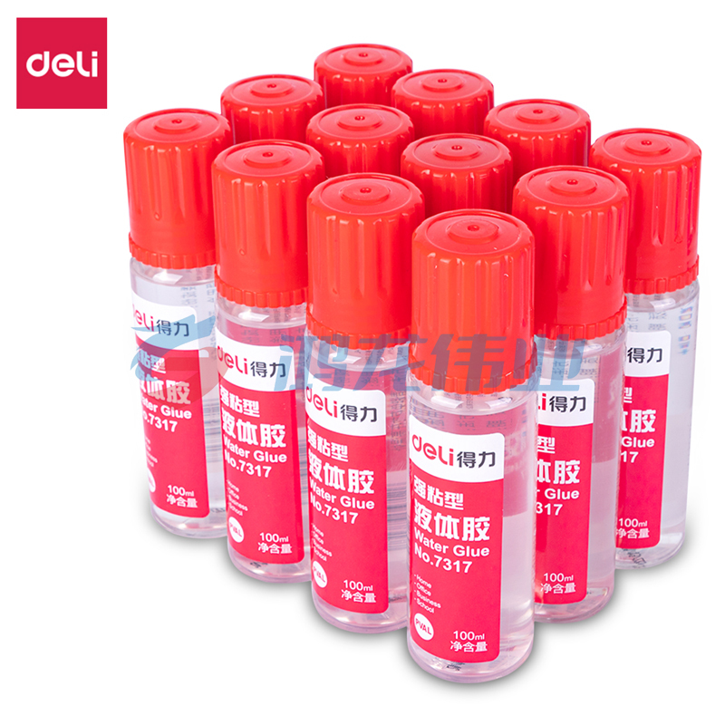 得力(deli) 7317 液体胶水 100ML 12支/盒 (单位:盒)