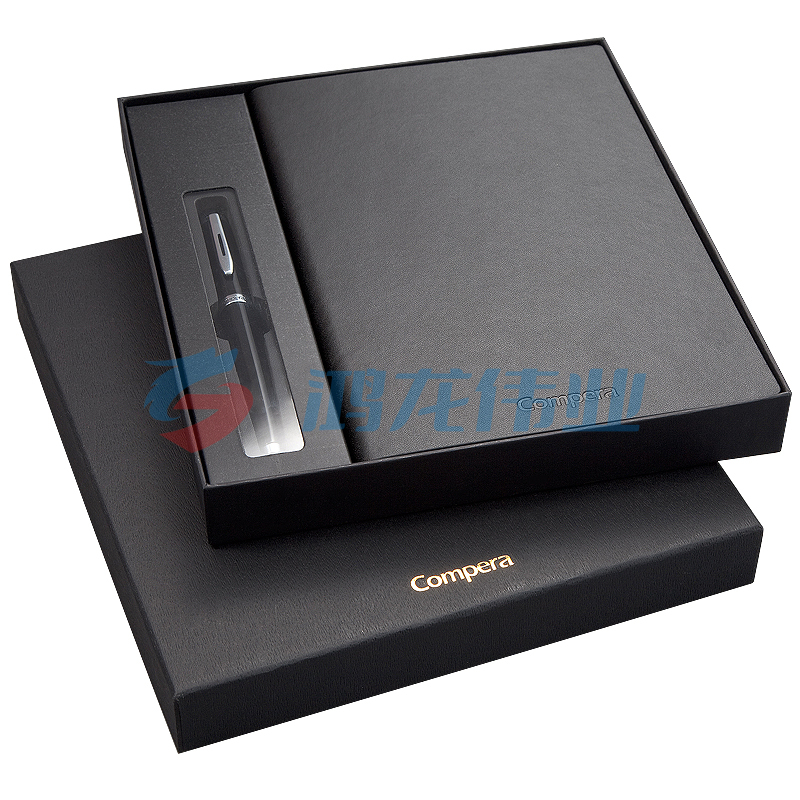 齐心 C8301 Compera 天然皮面本商务套装(配1支钢笔) A5   TJHX07071540437931
