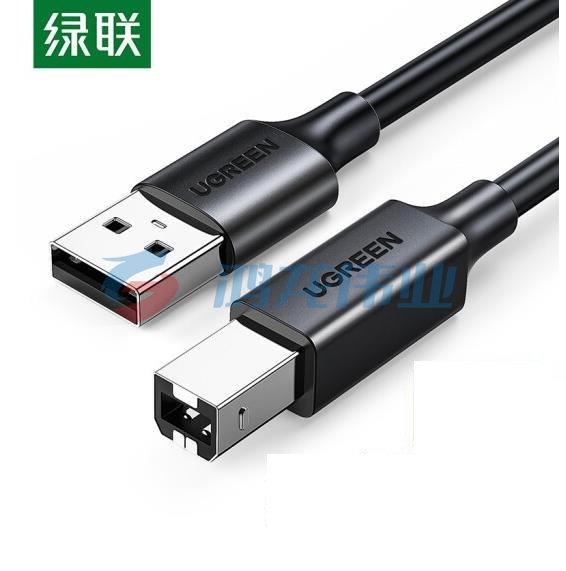 绿联（UGREEN）USB打印线 方口USB2.0 10329 5米 (黑色)