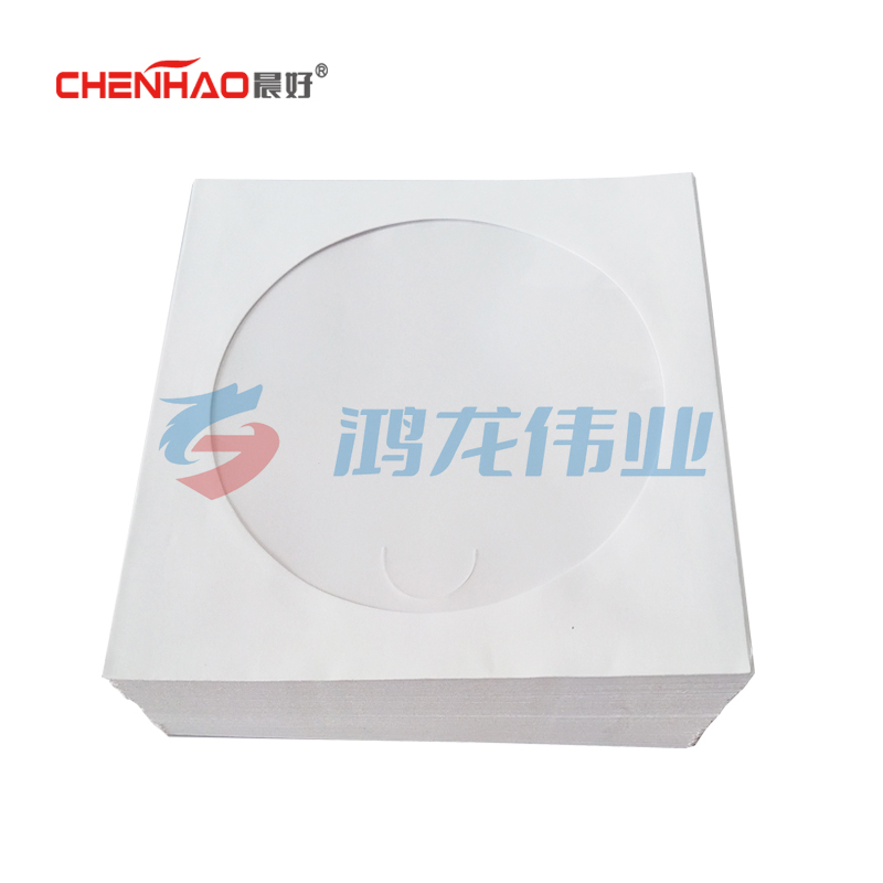 晨好(CH)光盘袋 纸光盘套 cd dvd光盘收纳保护套包 pp透明膜 白色 100个/包
