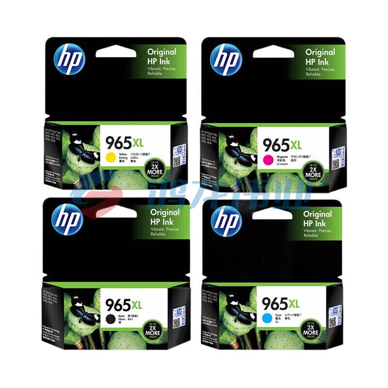 惠普（HP）965XL大容量四色原装墨盒套装 适用于OfficeJet Pro9010 9019 9020 打印机墨盒 