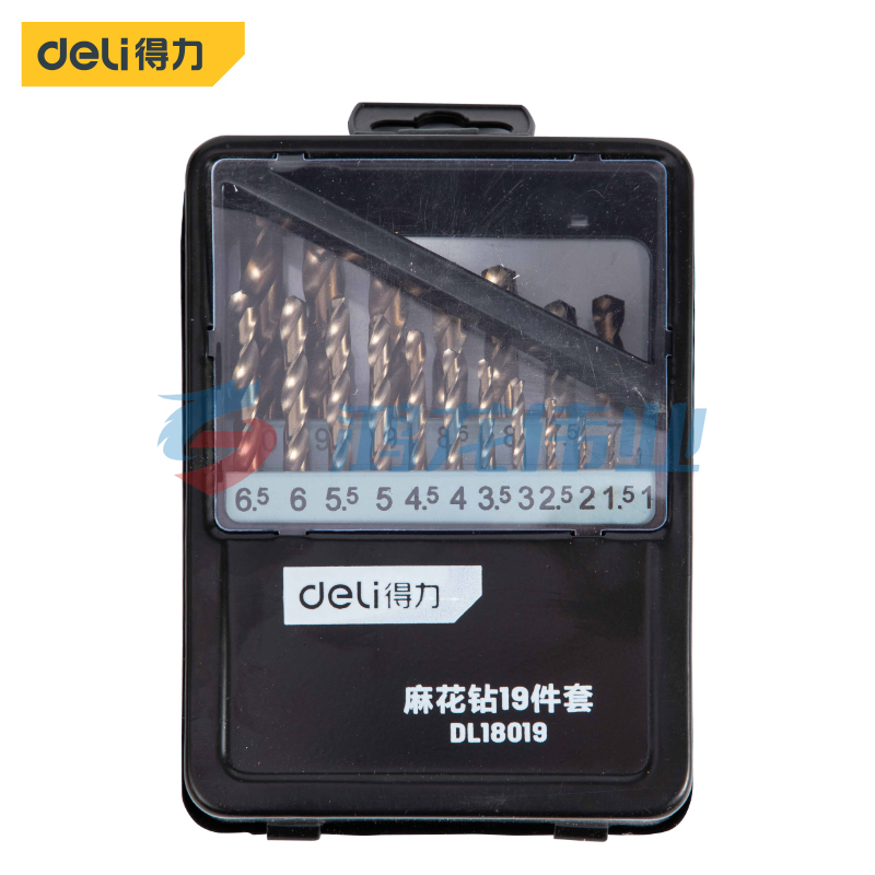 得力（deli）DL18019 麻花钻套装电钻冲击钻头 金属打孔麻花钻19件套Φ1-10mm 