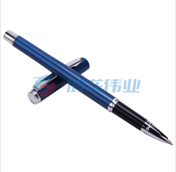 得力 S82金属商务0.5中性笔签字笔碳素笔办公水笔 金属银S82-01