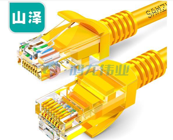 山泽(SAMZHE)YL-505 超五类网线 CAT5e类高速百兆网线 5米 黄色