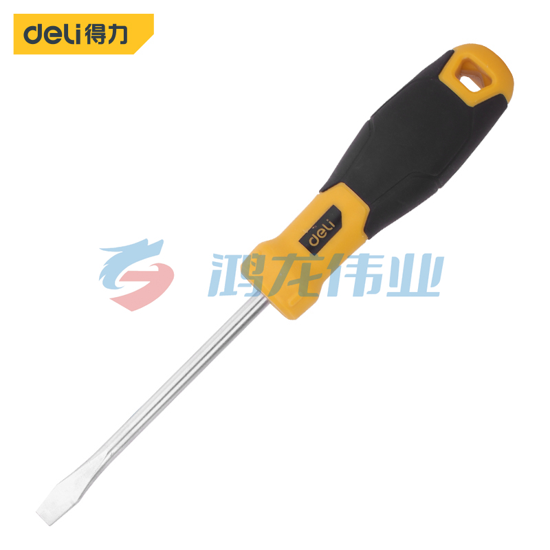 得力（deli）DL6361001 一字鱼雷柄螺丝批6x100mm
