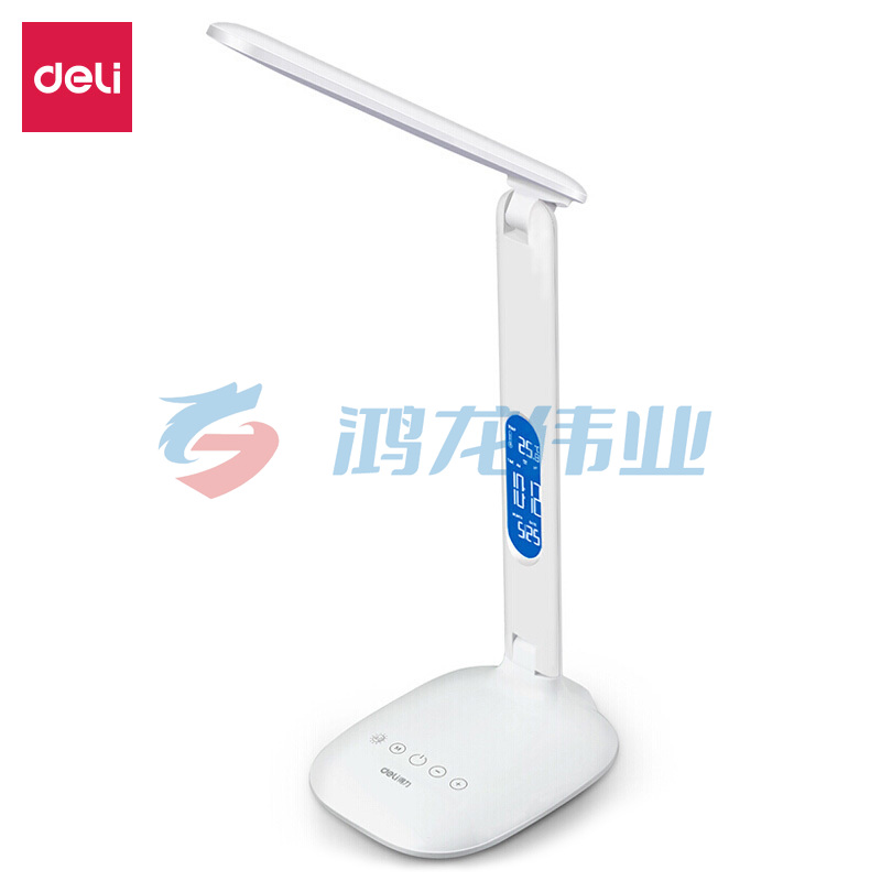 得力（deli）4325LED可充电带屏幕台灯(白色)1200mAh DC5V