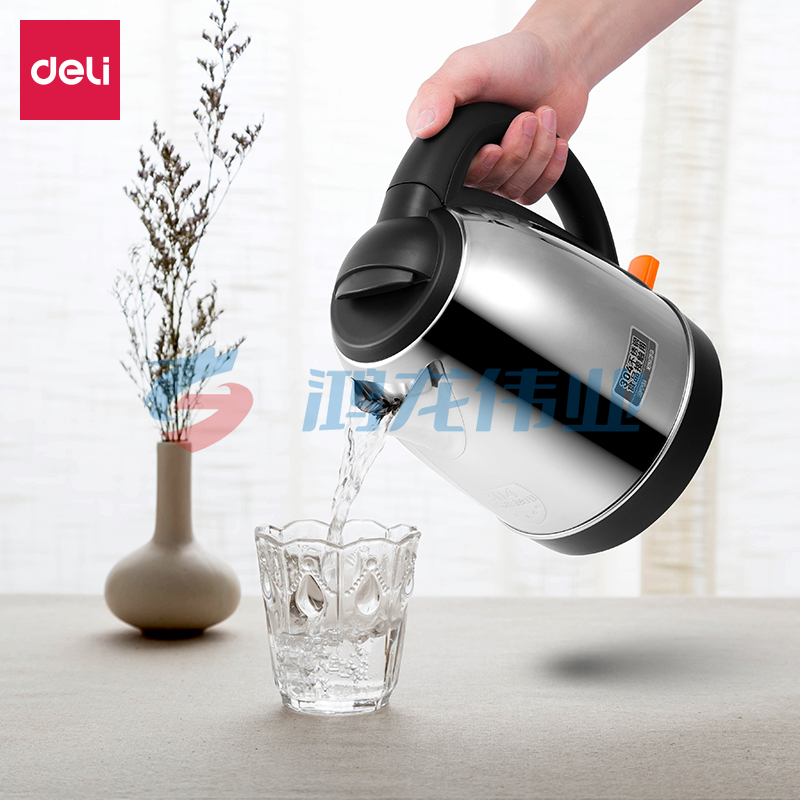 得力（deli） 85603 电热水壶1.7L