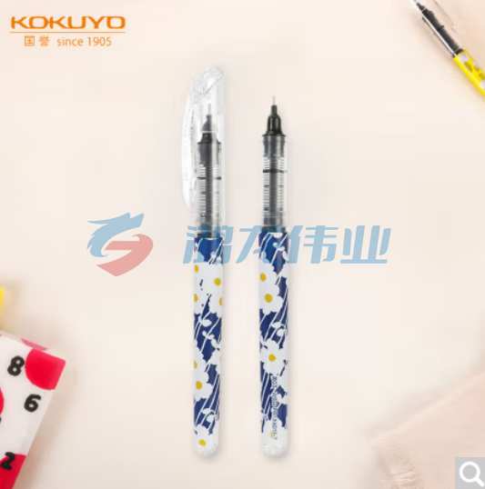 国誉(KOKUYO)SOUSOU联名水性笔办公签字水笔直液笔0.5mm黑芯 日向取暖 1支 WSG-PR1X4015-7 