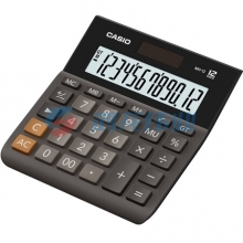 卡西欧（CASIO）MH-12-BK 12位 双电源 超宽计算器 黑色
