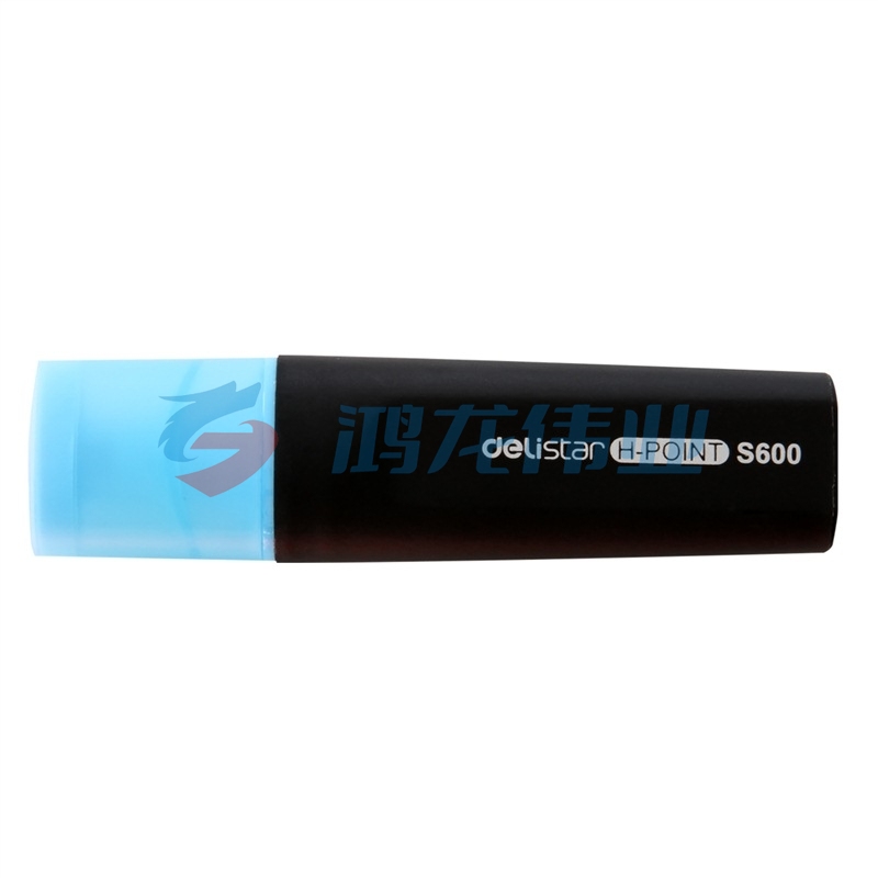 得力（deli）蓝色荧光笔重点醒目标记笔 手帐可用水性记号笔10支/盒