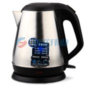 得力（deli）0763电热水壶1.5L(灰白)(台)单层不锈钢