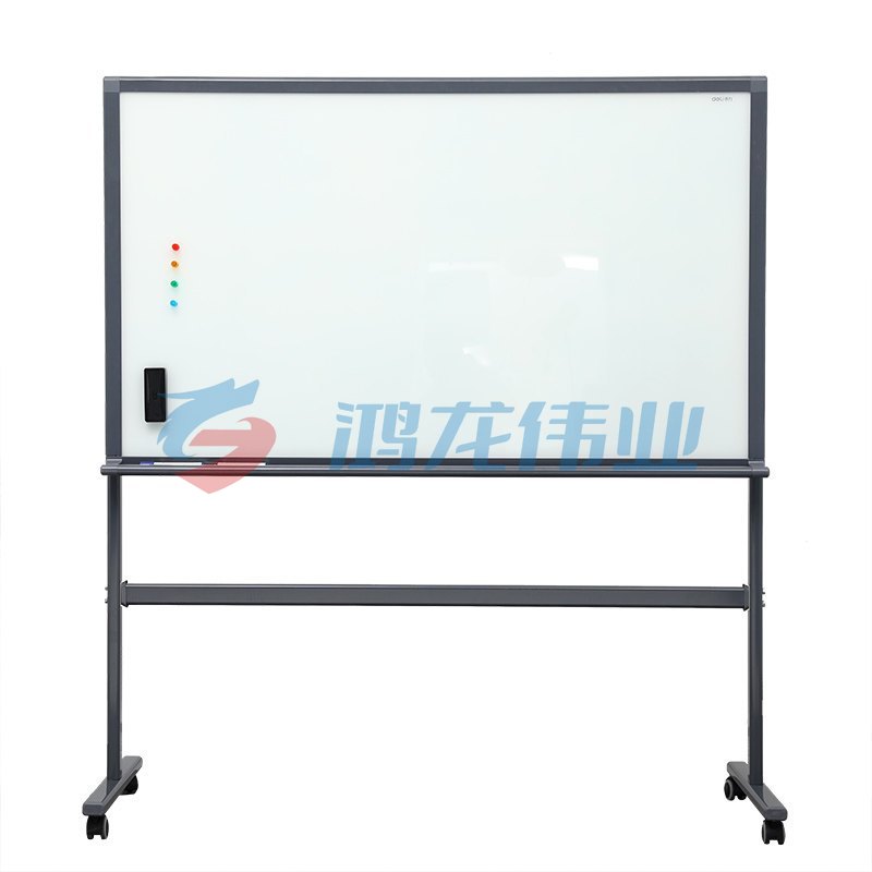 得力 8739 支架式 可移动 钢化玻璃白板 90cm*180cm 强磁性