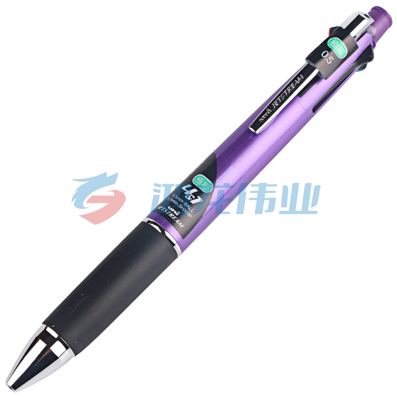 三菱 MSXE5-1000 五合一多功能笔 四色圆珠笔+0.5mm自动铅笔 白色