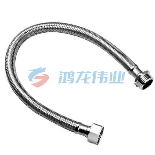 不锈钢软连接管 100cm 马桶软管 编织冷热进水软管 上水管 安玛双锁母编织软管 